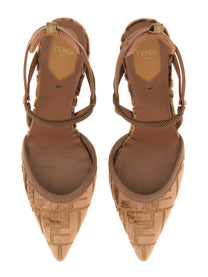 Fendi Women's Slingback Shoe Hummingbird Lite Brown