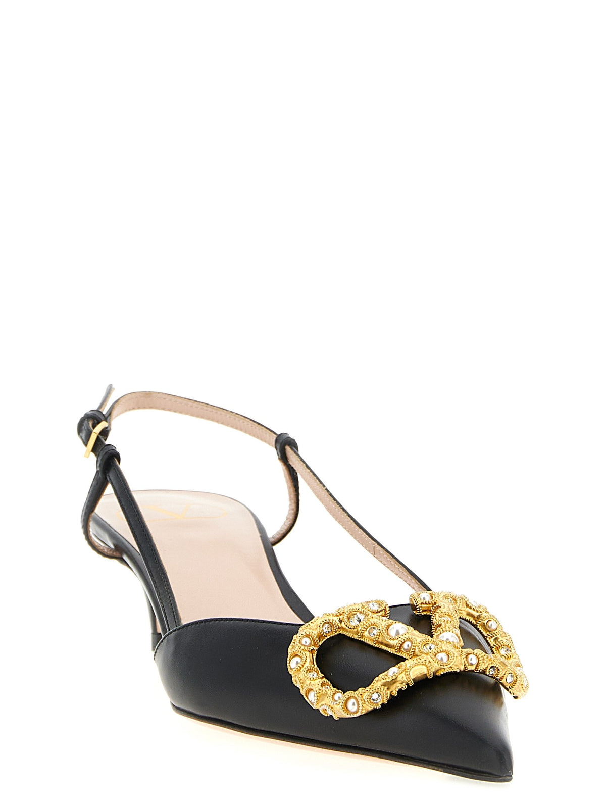 Valentino Slingback Valentino Garavani Vlogo Signature Black, view 2