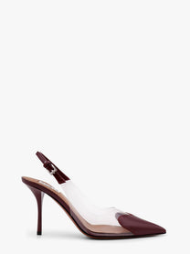 ALAÏA Women's Slingbacks Leather and Pvc Pumps Red