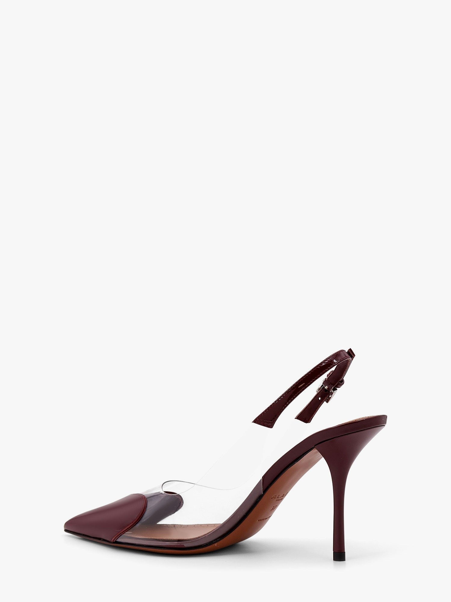ALAÏA Women's Slingbacks Leather and Pvc Pumps Red