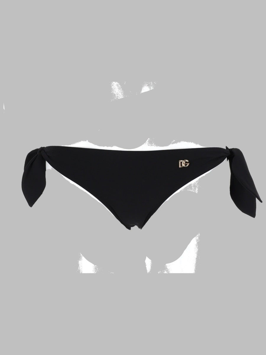 Dolce &amp; Gabbana Women's Slip Bikini Con Fiocchi Black