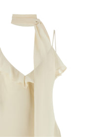 ROTATE Birger Christensen Slip Dress White