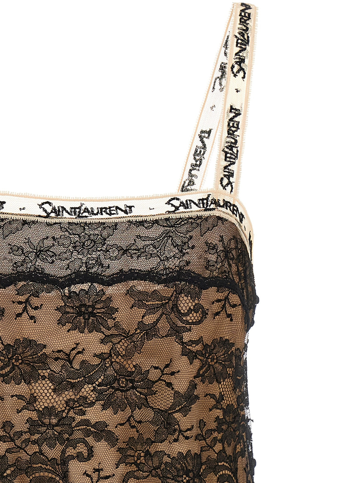Saint Laurent Slip Dress Black