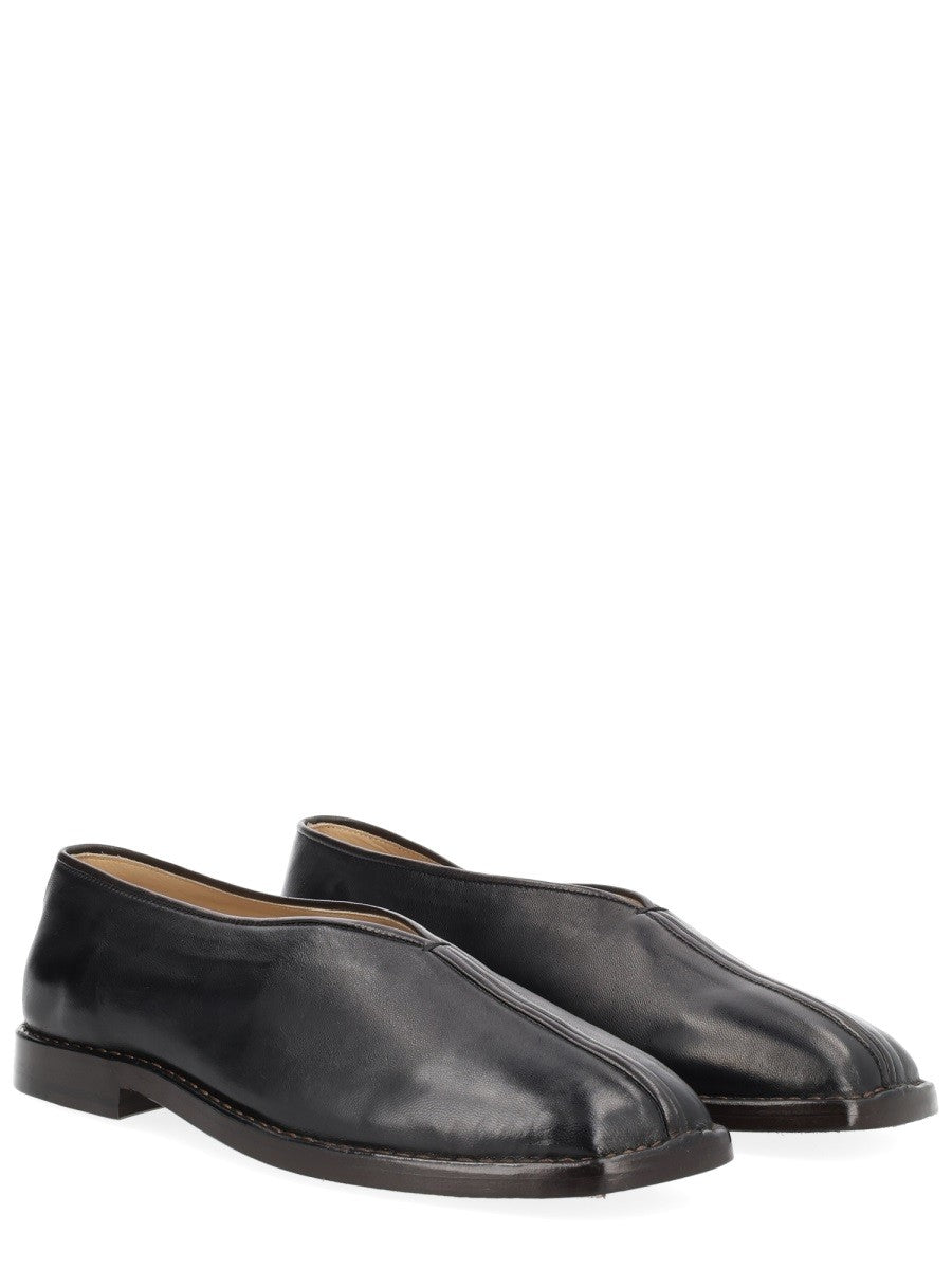 Lemaire Men's Slipper Flat Piped Black