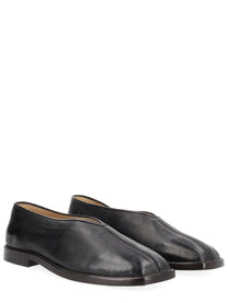 Lemaire Men's Slipper Flat Piped Black