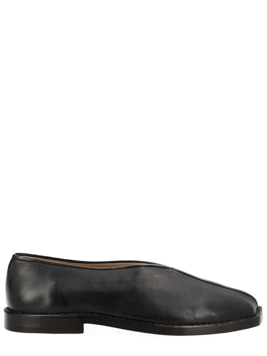 Lemaire Men's Slipper Flat Piped Black