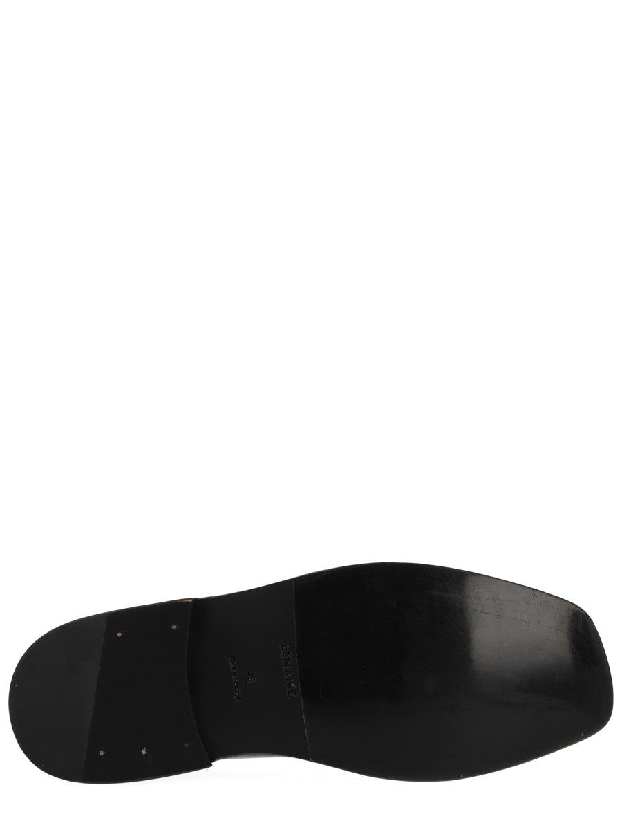 Lemaire Men's Slipper Flat Piped Black