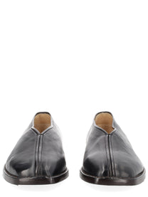 Lemaire Men's Slipper Flat Piped Black