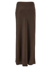 Brunello Cucinelli Slit Skirt Brown
