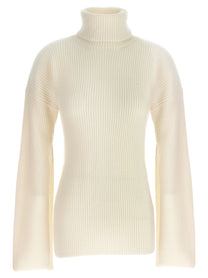 Toteme Slit Sleeve Sweater White
