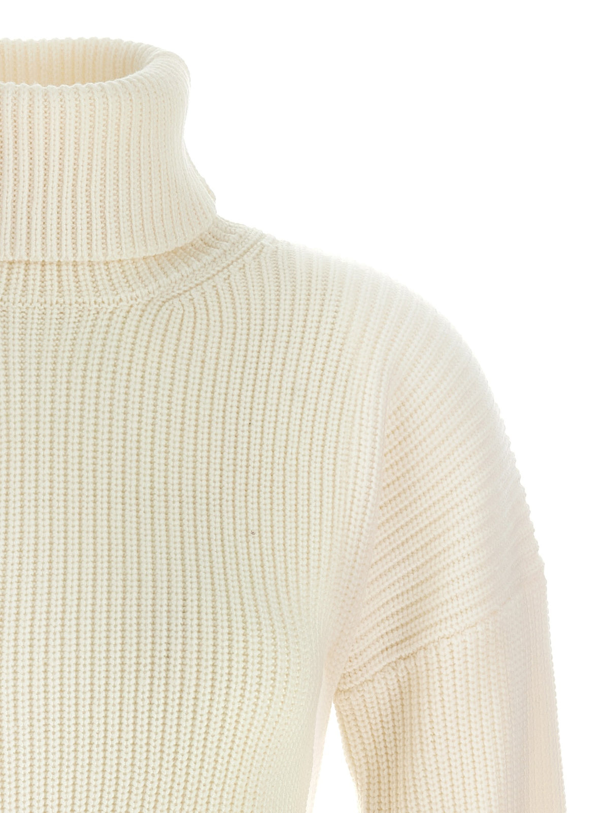 Toteme Slit Sleeve Sweater White