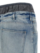 Maison Margiela Slits Denim Skirt Gold, view 4