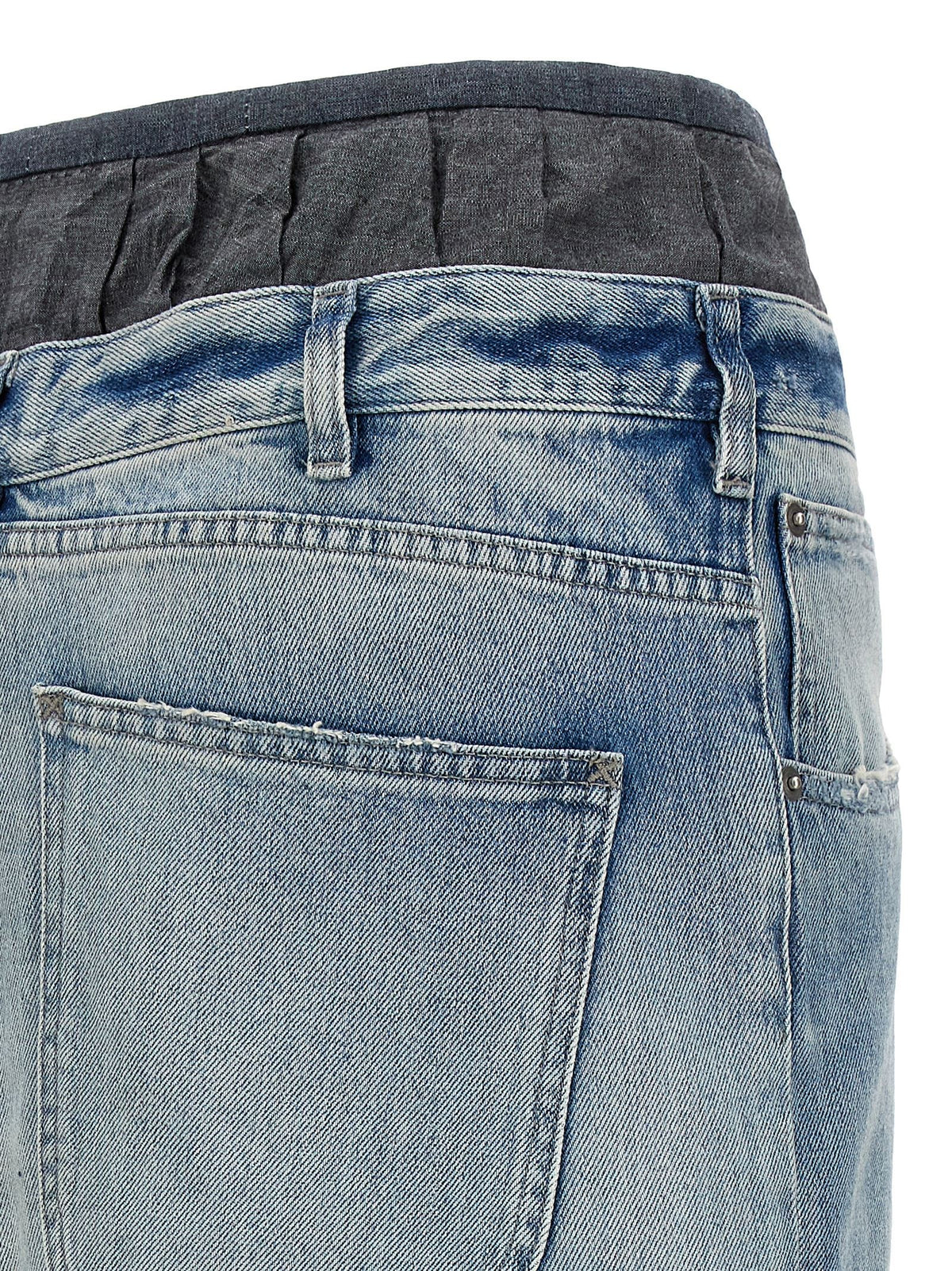 Maison Margiela Slits Denim Skirt Gold, view 4