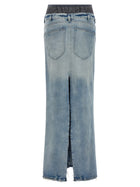 Maison Margiela Slits Denim Skirt Gold, view 2