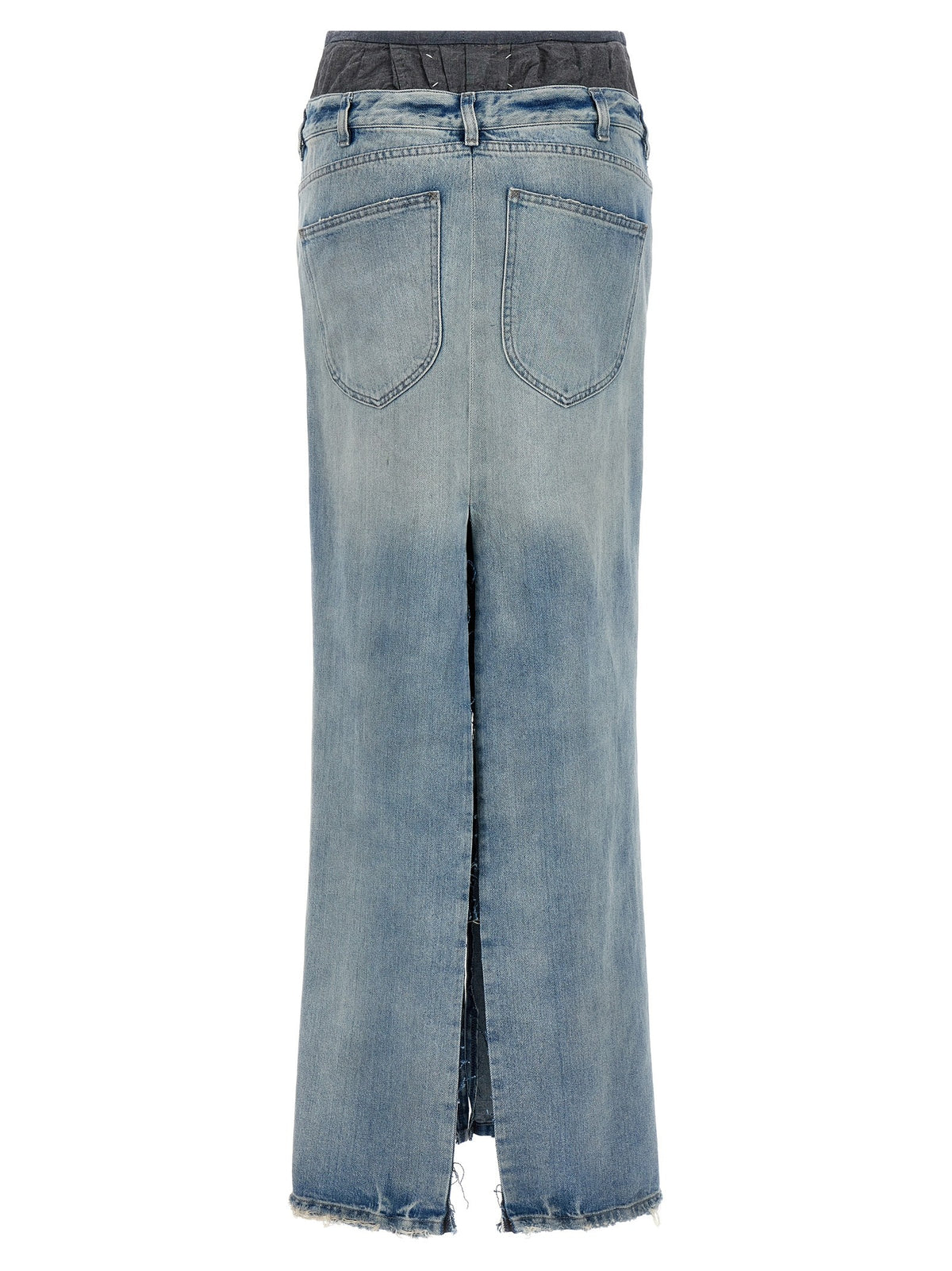 Maison Margiela Slits Denim Skirt Gold, view 2