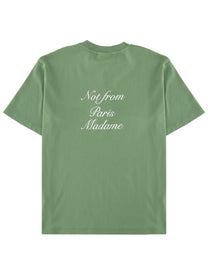 Drôle de Monsieur Men's Slogan Calligraphy Shirt Green