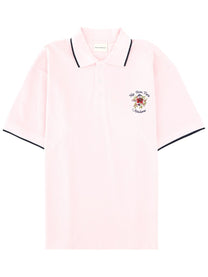 Drôle de Monsieur Men's Slogan Rose Polo Shirt Blue