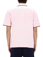Drôle de Monsieur Men's Slogan Rose Polo Shirt Blue, view 5