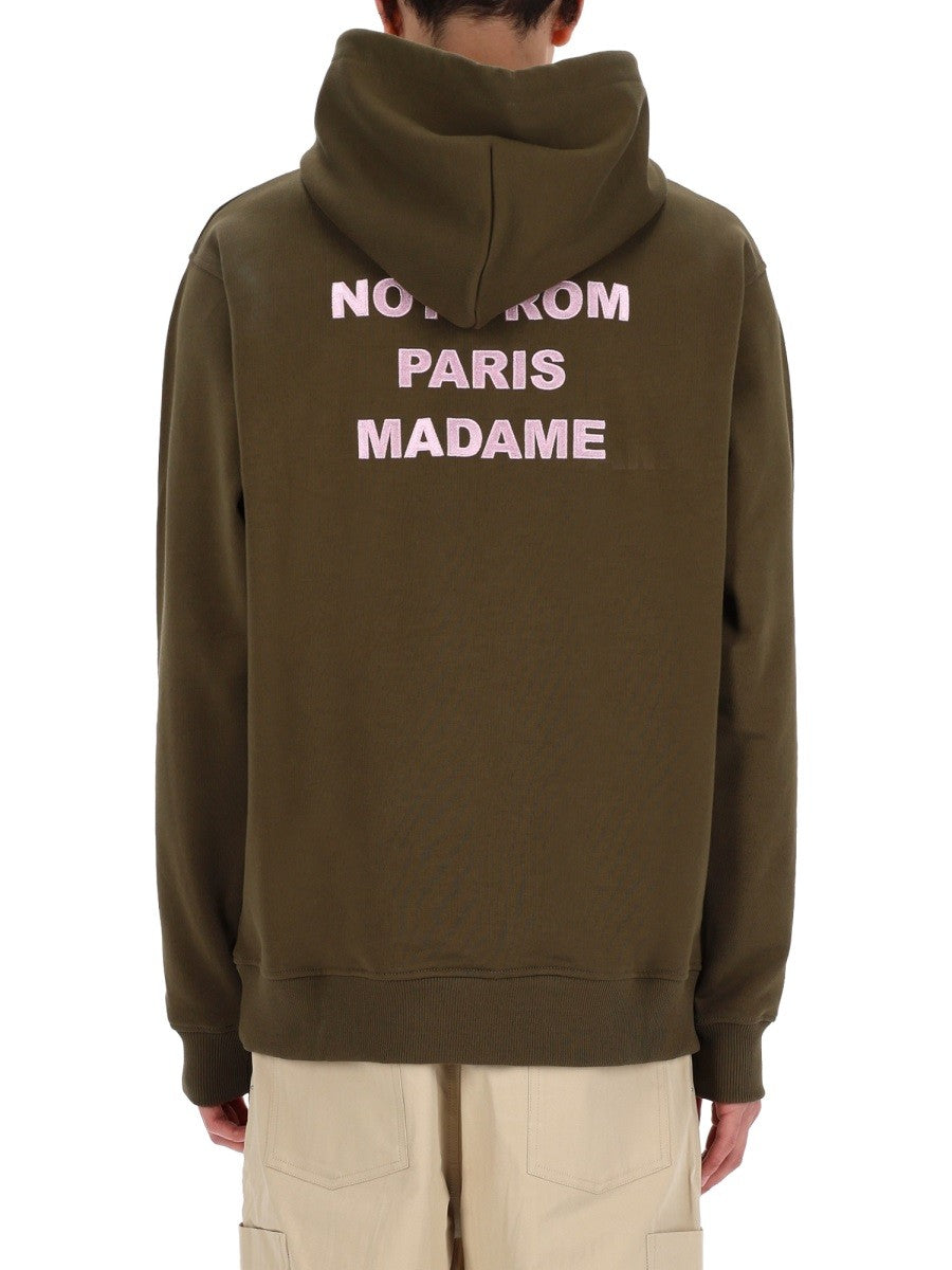 Drôle de Monsieur Men's Slogan Sweatshirt Brown, view 3