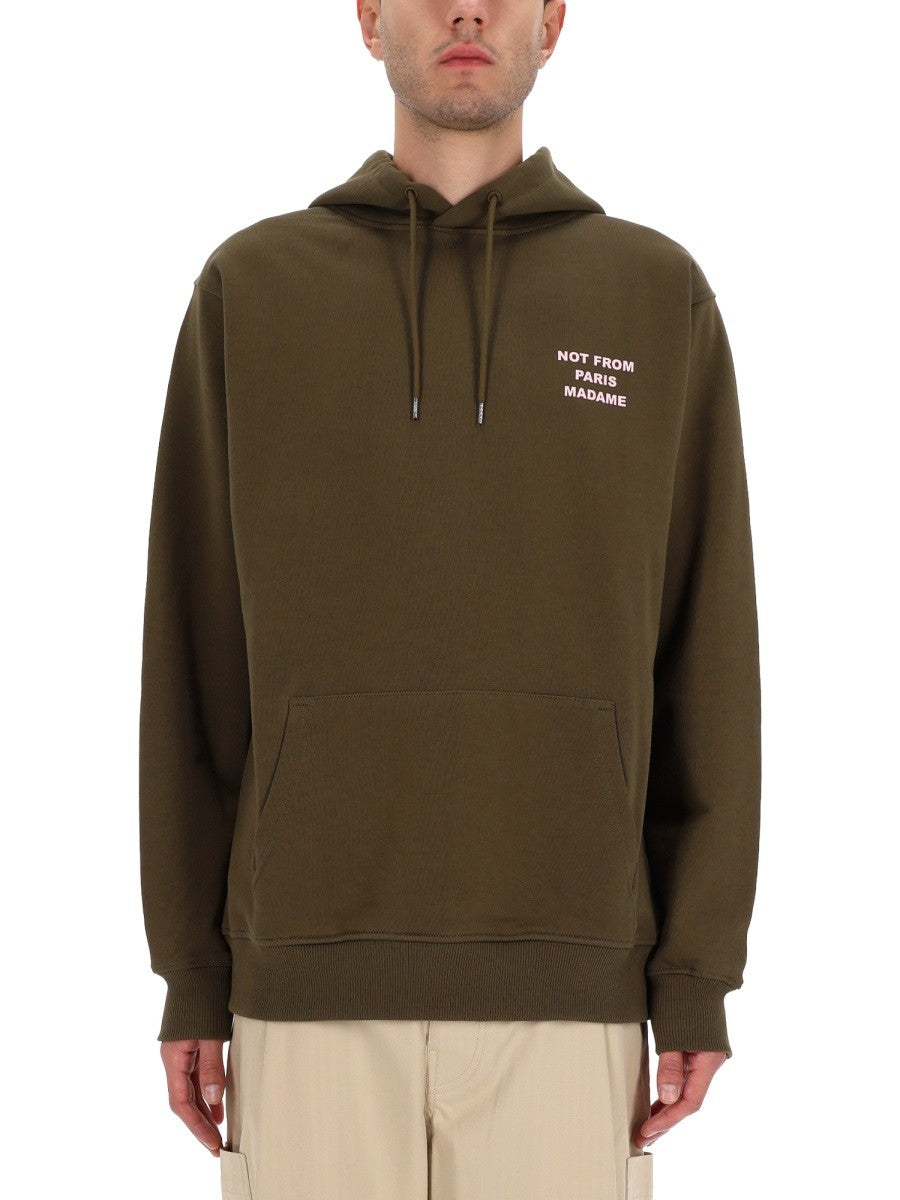 Drole De Monsieur Men's Slogan Sweatshirt Brown Drole De Monsieur
