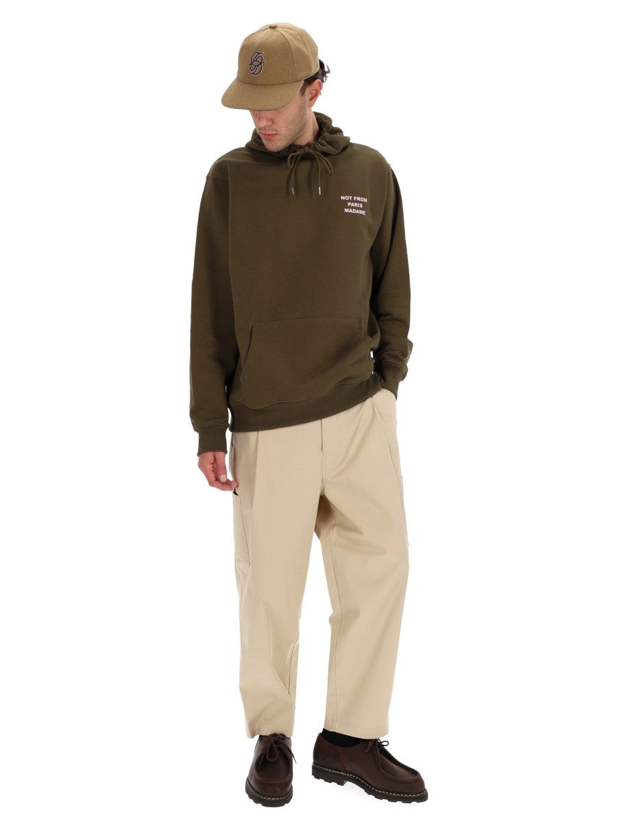 Drole De Monsieur Men's Slogan Sweatshirt Brown Drole De Monsieur