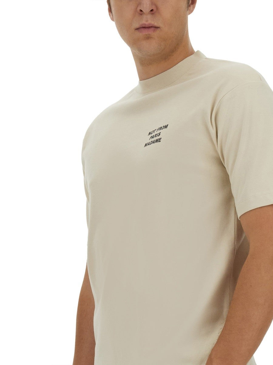 Drole De Monsieur Men's Slogan Shirt Beige Drole De Monsieur