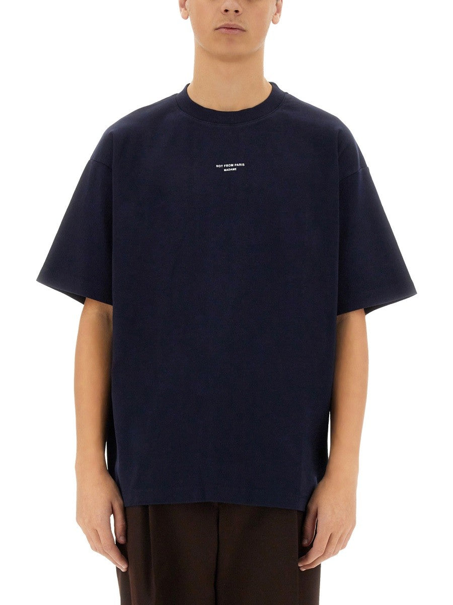 Drole De Monsieur Men's Slogan Shirt Blue Drole De Monsieur