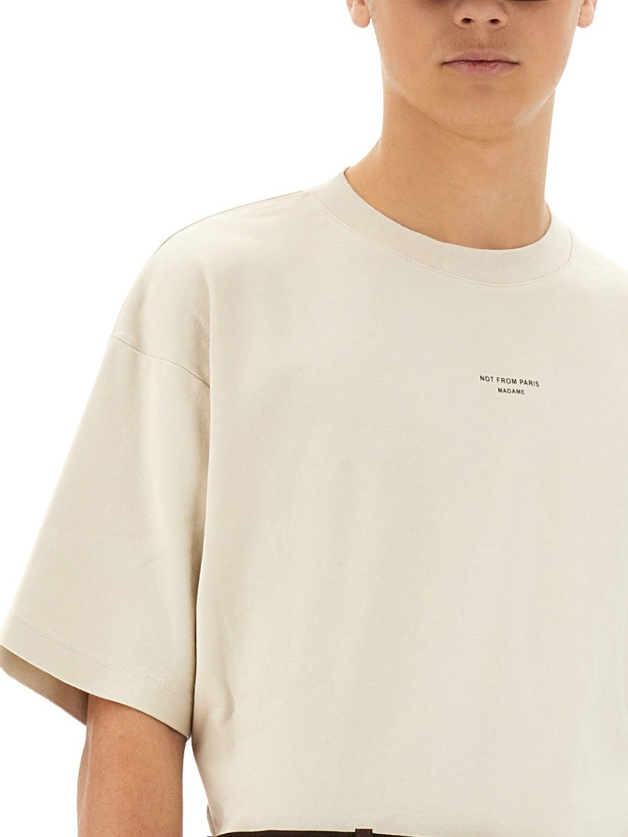 Drole De Monsieur Men's Slogan Shirt Beige Drole De Monsieur