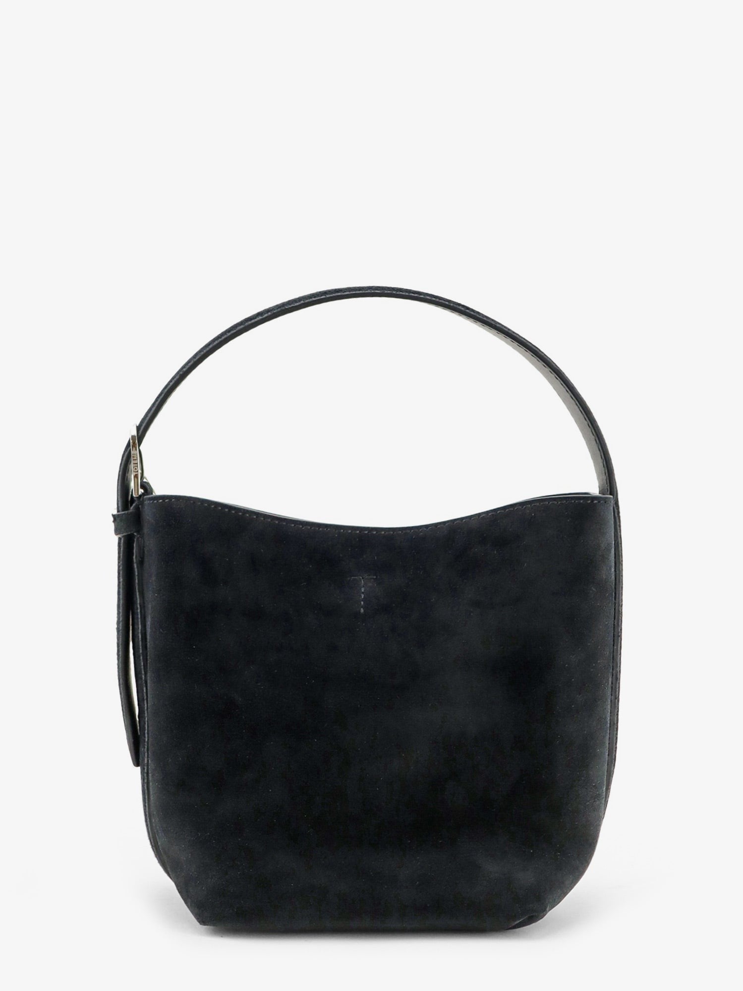Toteme Women's Small Belted Suede Handbag Black