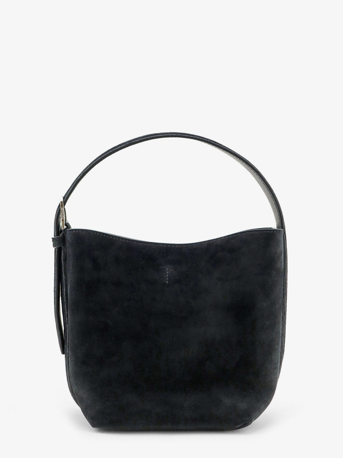 Toteme Women's Small Belted Suede Handbag Black