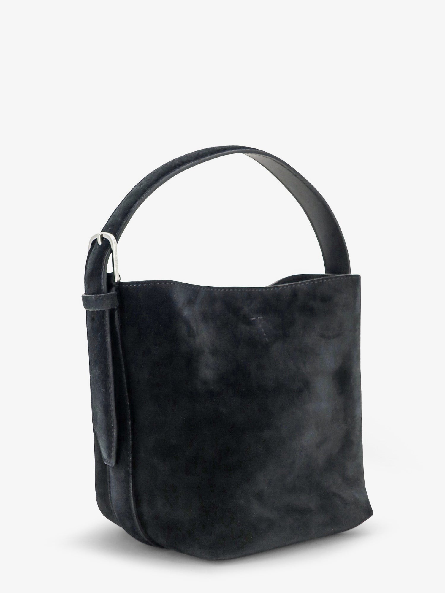 Toteme Women's Small Belted Suede Handbag Black