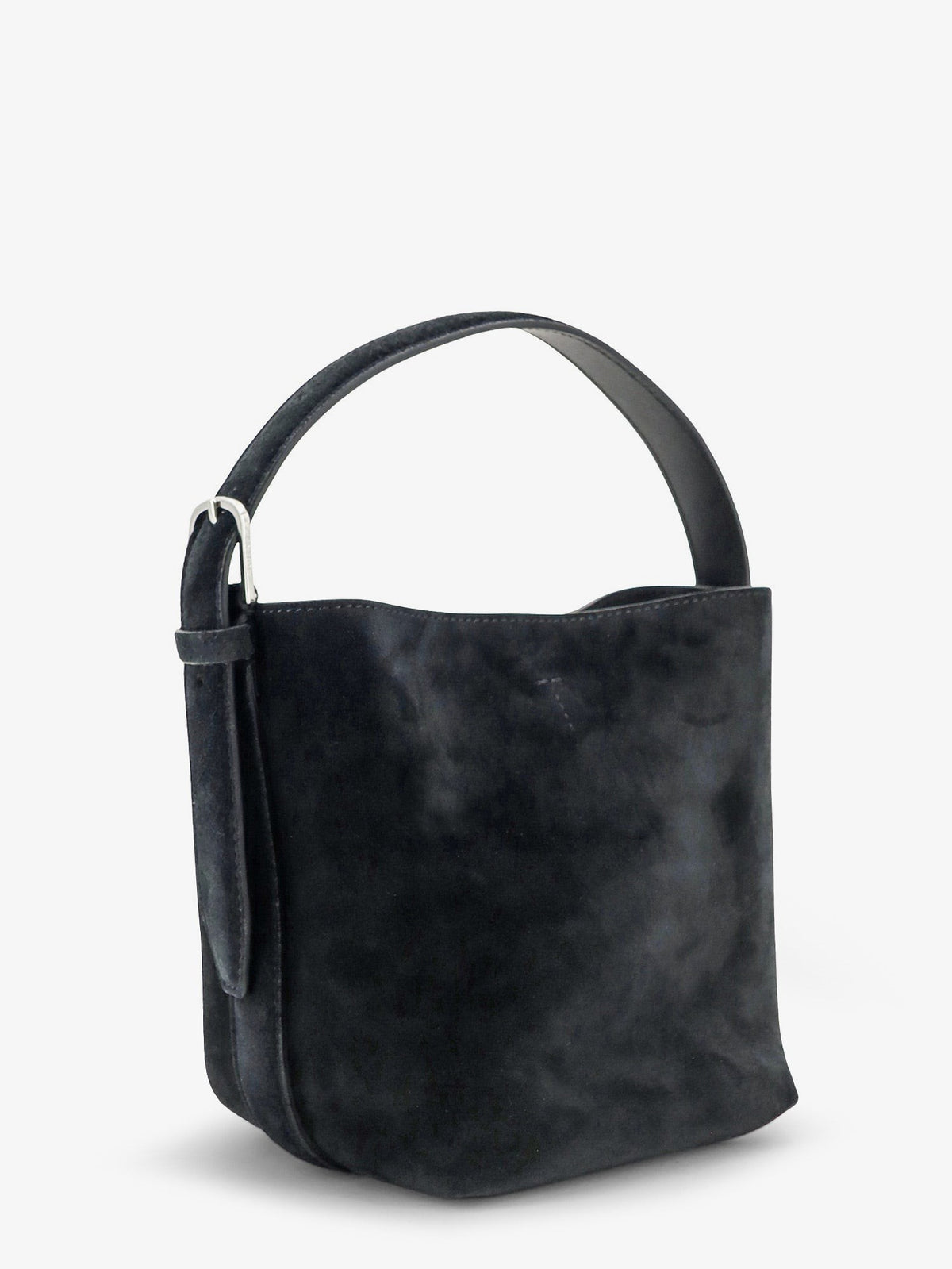 Toteme Women's Small Belted Suede Handbag Black, view 3