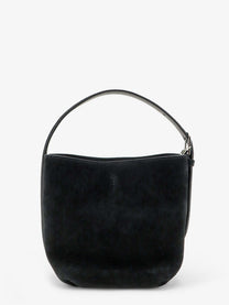 Toteme Women's Small Belted Suede Handbag Black