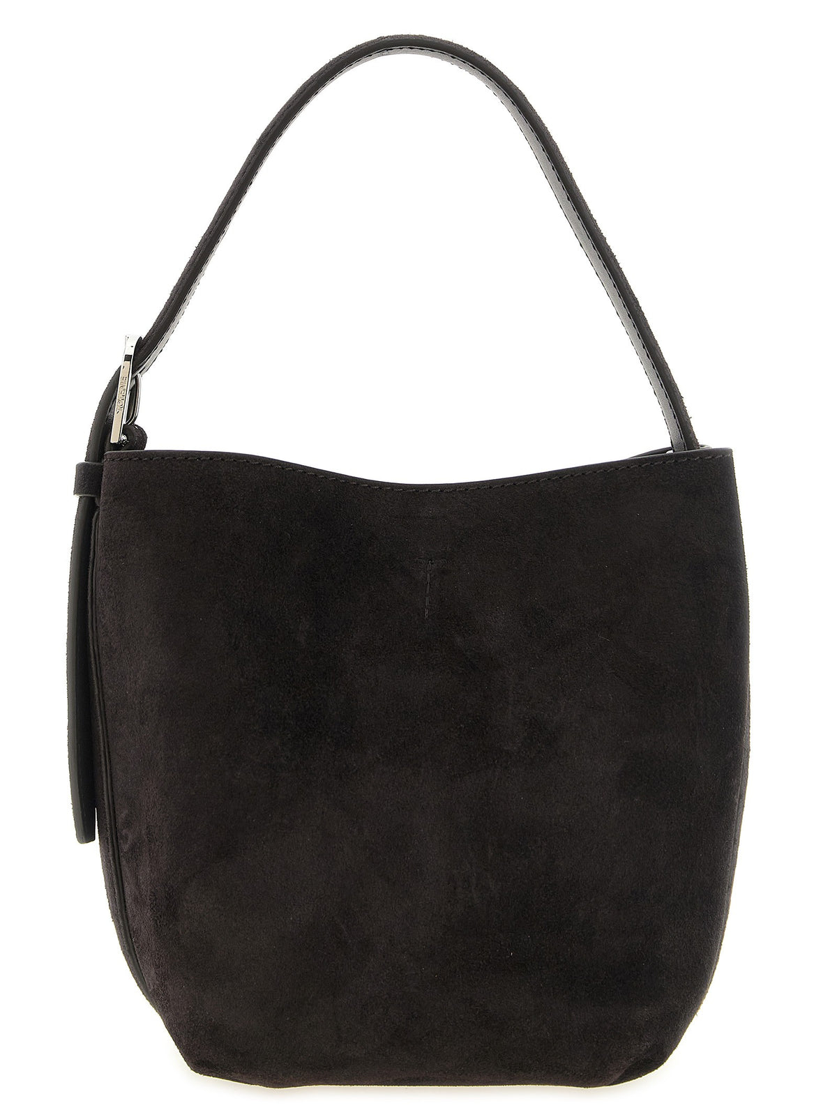 Toteme Women's Small Belted Suede Handbag Brown