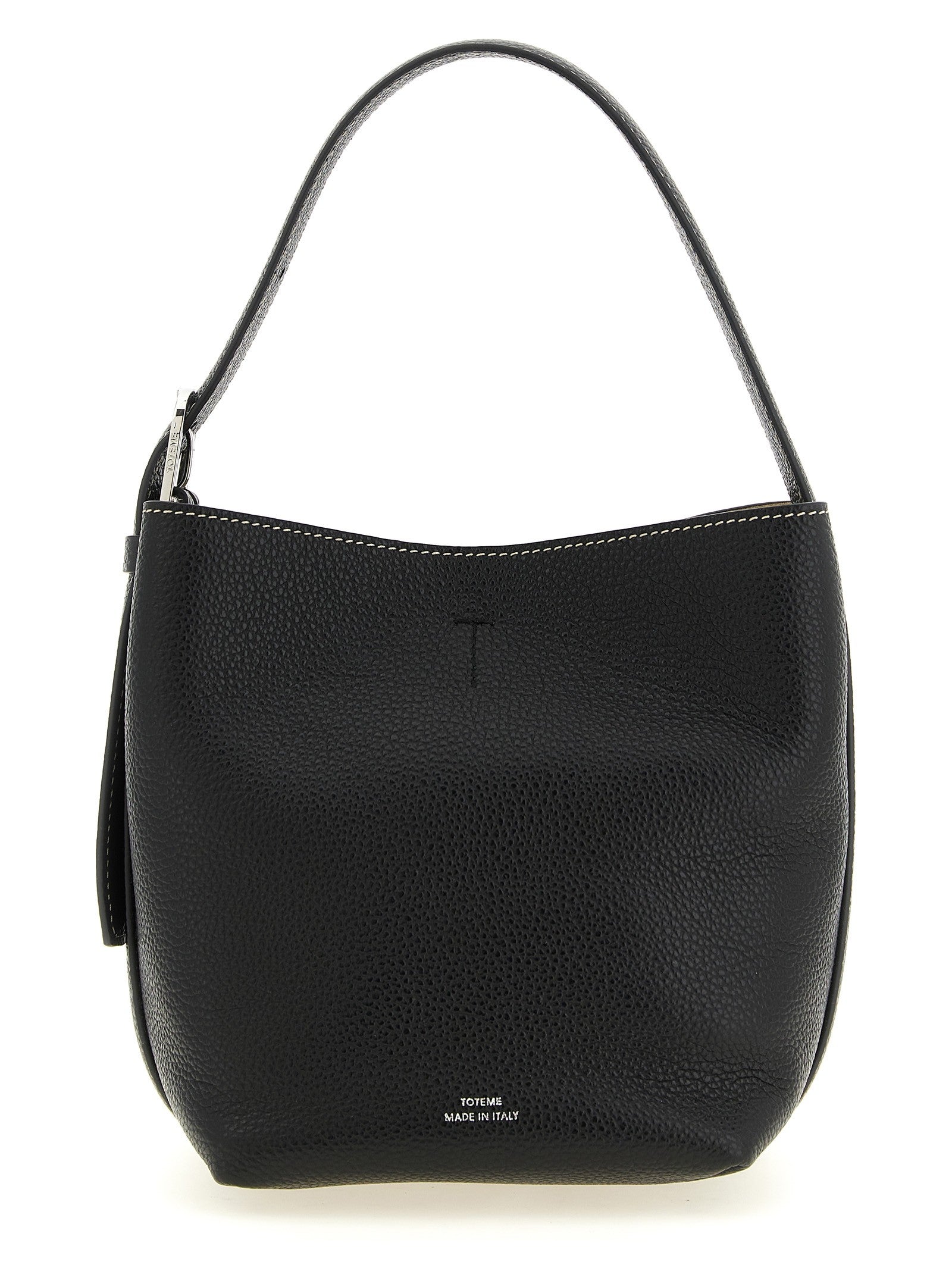 Toteme Small Belted Tote Handbag Black