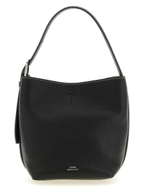 Toteme Small Belted Tote Handbag Black