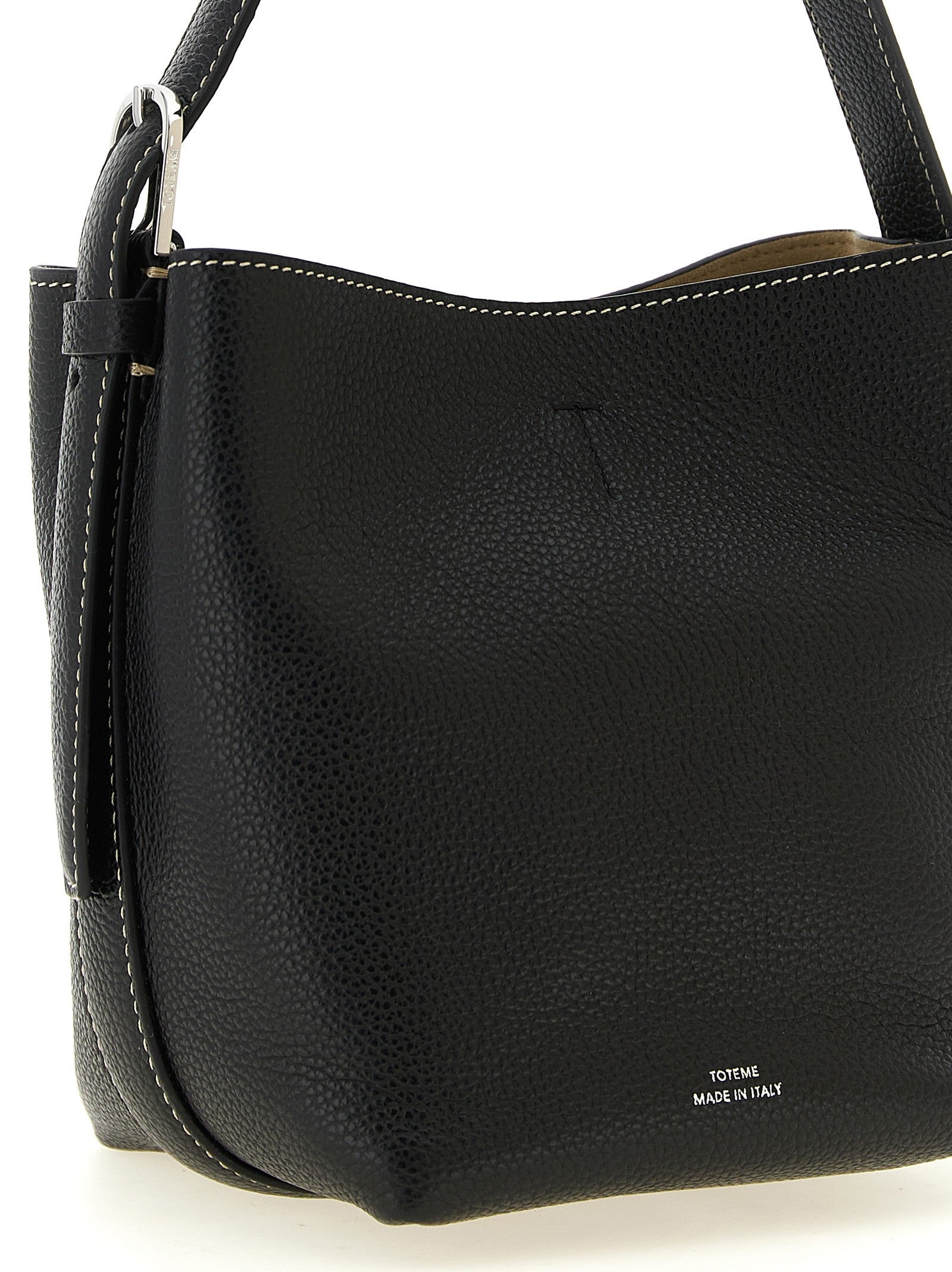 Toteme Small Belted Tote Handbag Black