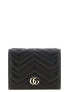 Gucci Small Black GG Marmont Wallet Black