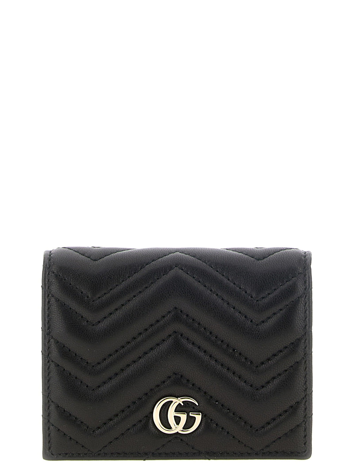 Gucci Small Black GG Marmont Wallet Black