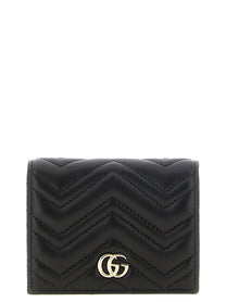 Gucci Small Black GG Marmont Wallet Black