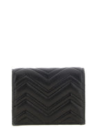Gucci Small Black GG Marmont Wallet Black