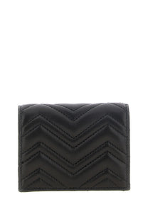 Gucci Small Black GG Marmont Wallet Black