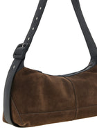 Ami Paris Small Brown Etienne Crossbody Bag Brown