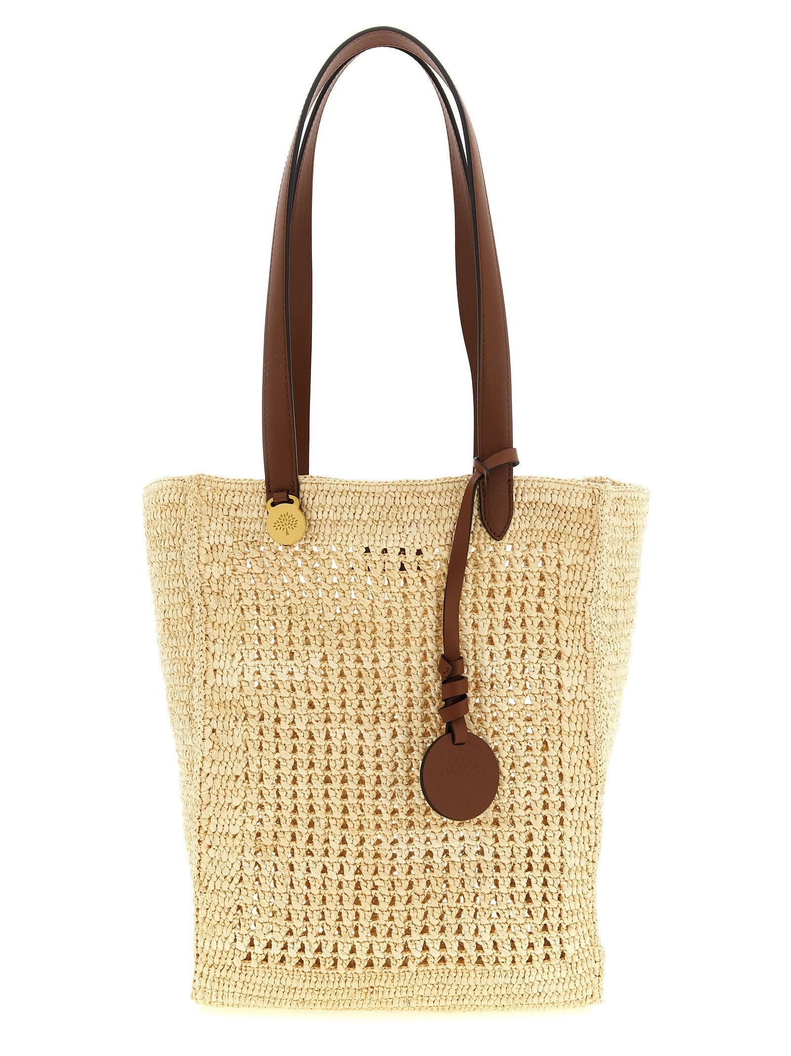 Mulberry Small Crochet Shopping Bag Beige