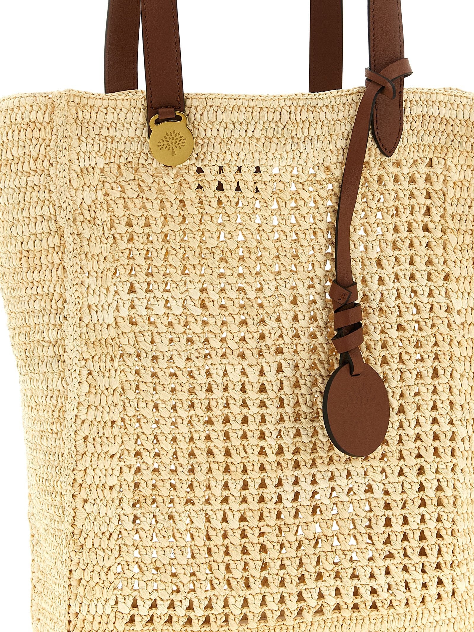 Mulberry Small Crochet Shopping Bag Beige