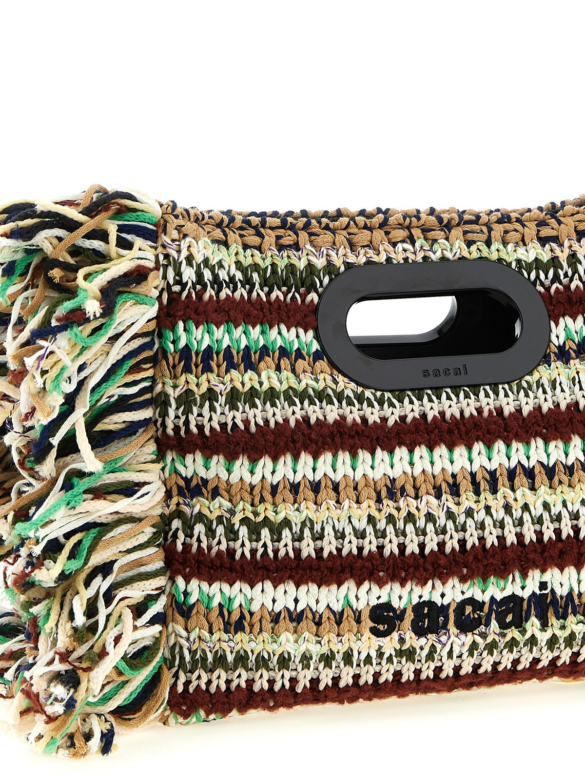 Sacai Small Fringe Shopping Bag Gold, view 3