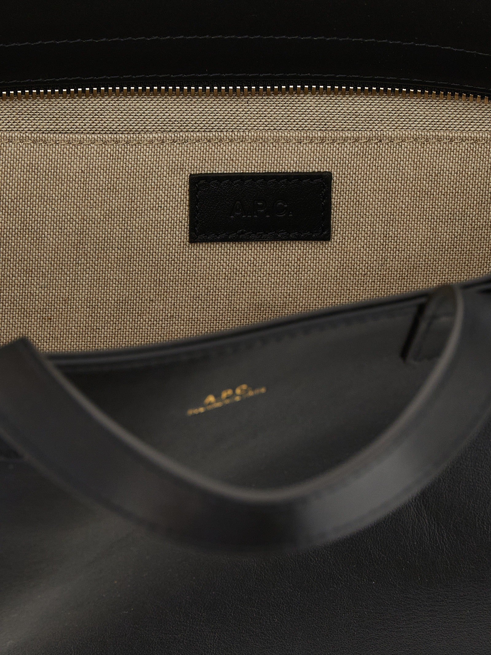 A.P.C Small Le Drummer Shopping Bag Black