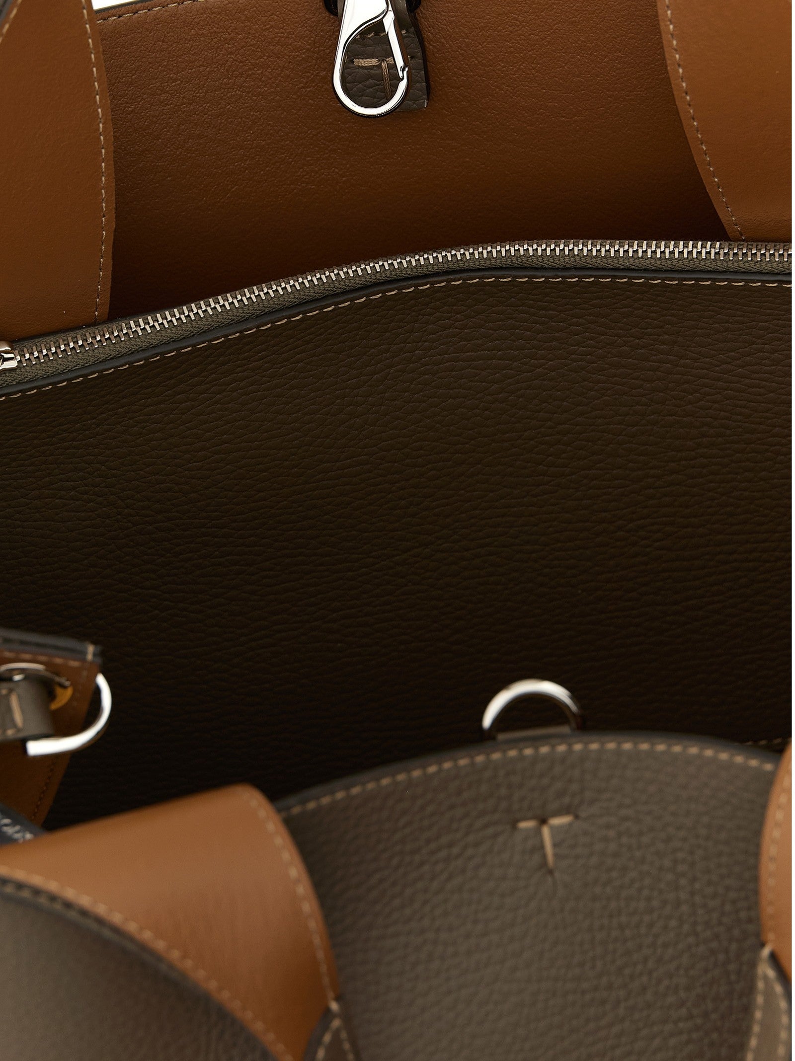 Tod's Small Leather Bucket Bag Grey