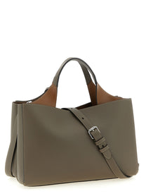 Tod's Small Leather Bucket Bag Grey
