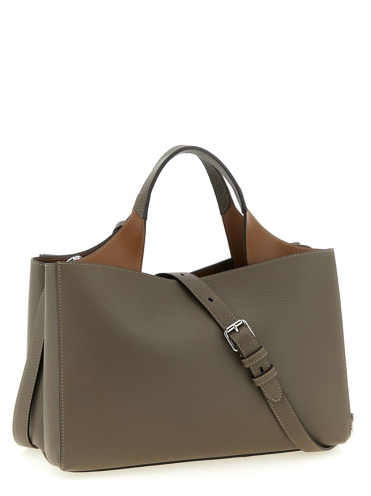 Tod's Small Leather Bucket Bag Grey, view 2
